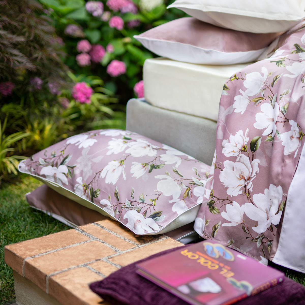 Комплект постельного белья евро Emanuela Galizzi Lavinia 2541, сиреневый, белый