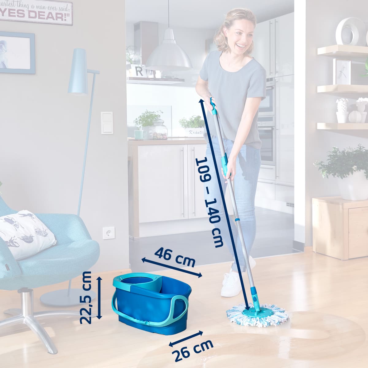 Набор для уборки Leifheit Clean Twist швабра и ведро с отжимом