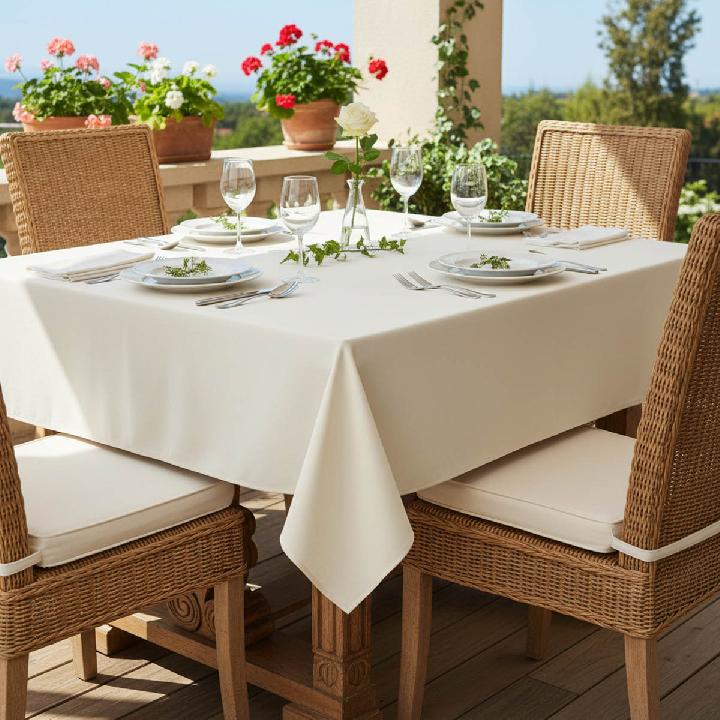 Скатерть Coucke Creme 160x240см, с тефлоновым покрытием
