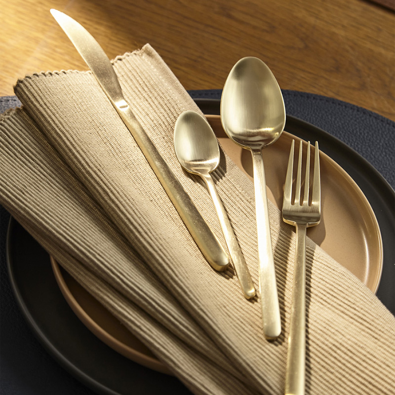 Набор столовых приборов Liberty Jones Pure 24 предмета на 6 персон, матовый золотой