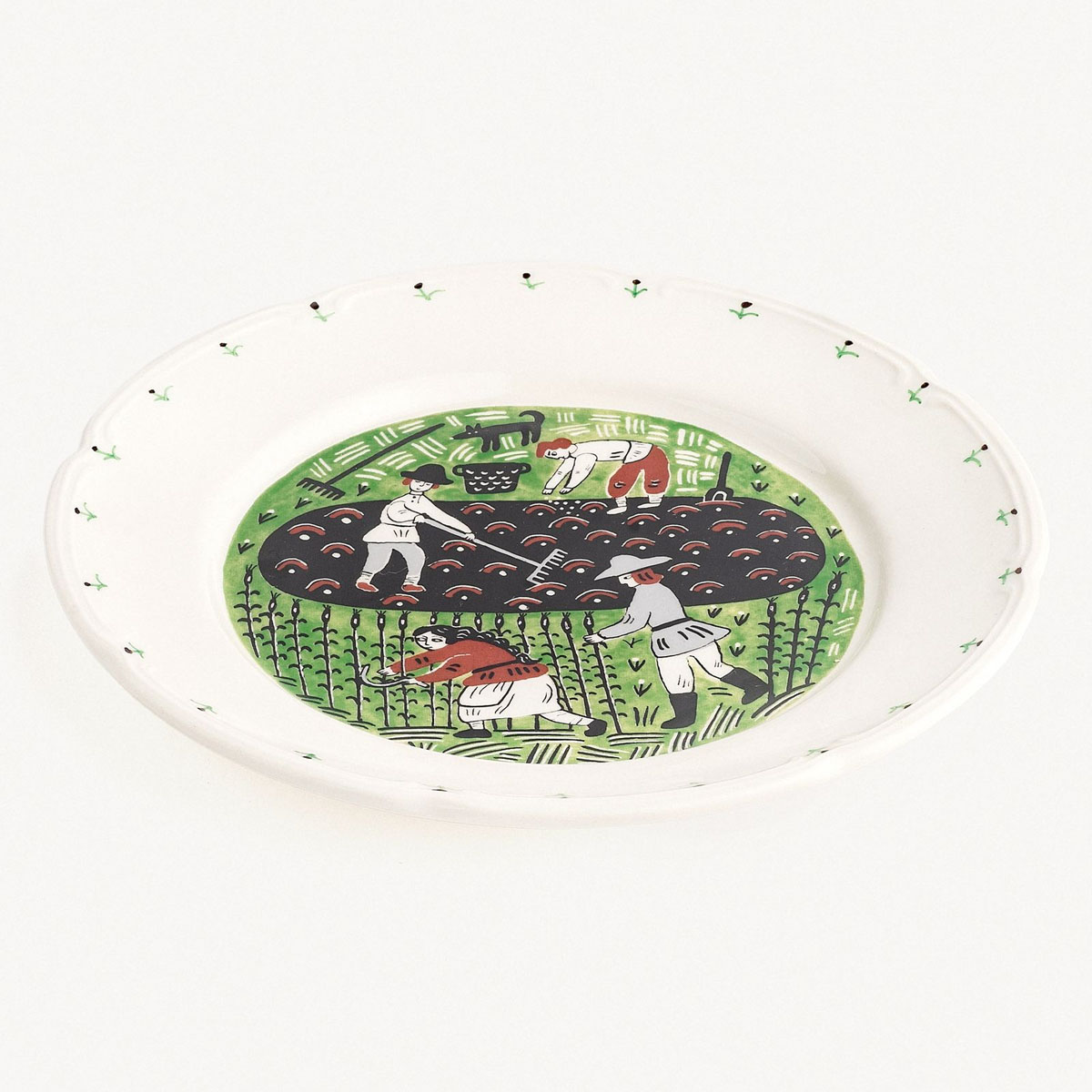 Тарелка закусочная Дымов Керамика Огород Уткина Жатва