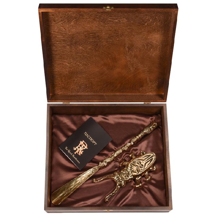 Подарочный набор для обуви Город Подарков Аристократ в деревянной шкатулке, 2 предмета