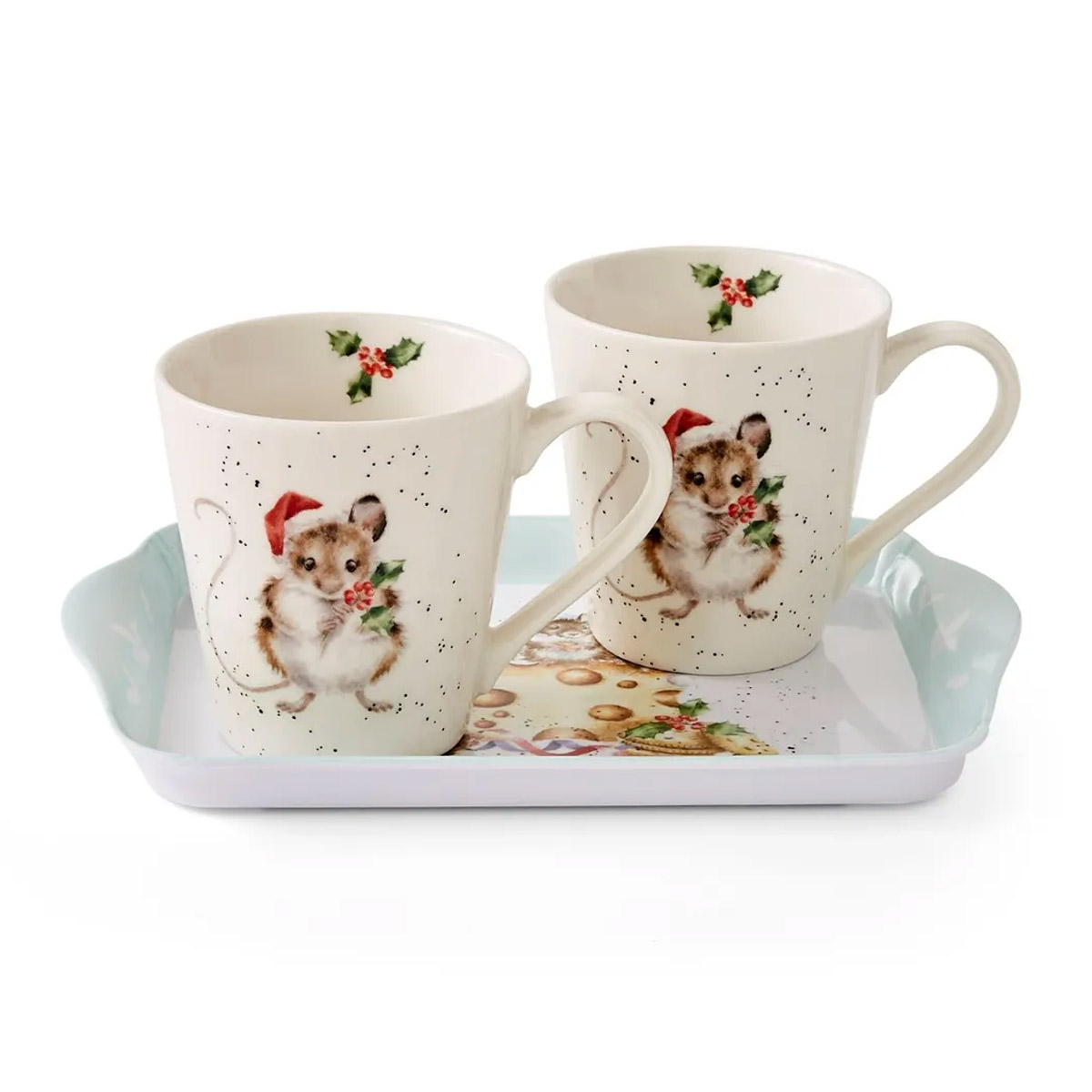 Набор кружек на подносе Royal Worcester’s Wrendale Designs Мыши 2шт