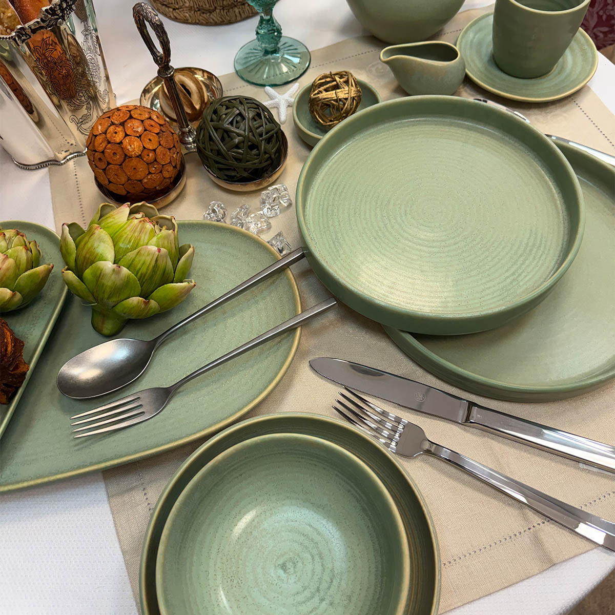 Тарелка с вертикальным бортом Home Chef Amber Green 23см