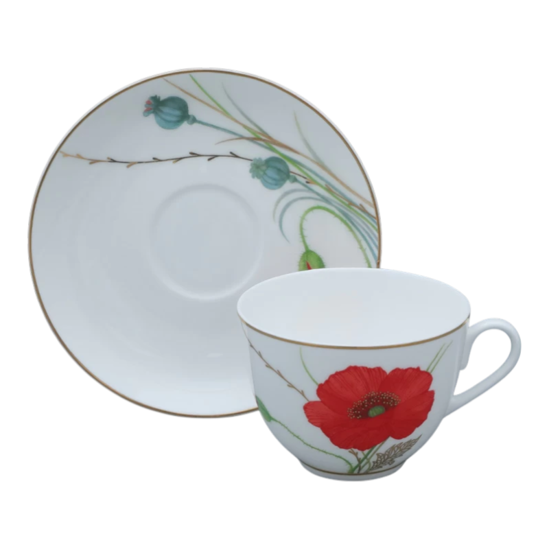 Пара чайная Императорский фарфоровый завод Маки