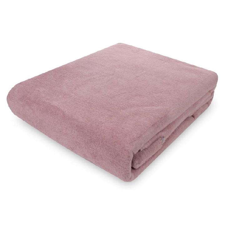 Плед 150x200см Pappel Cotton, розовый с серым