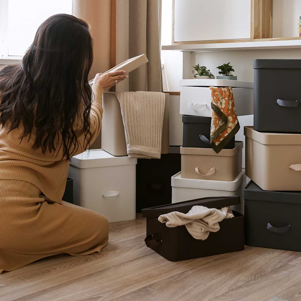 Коробка для хранения Rompicato Cube L, цвет бежевый