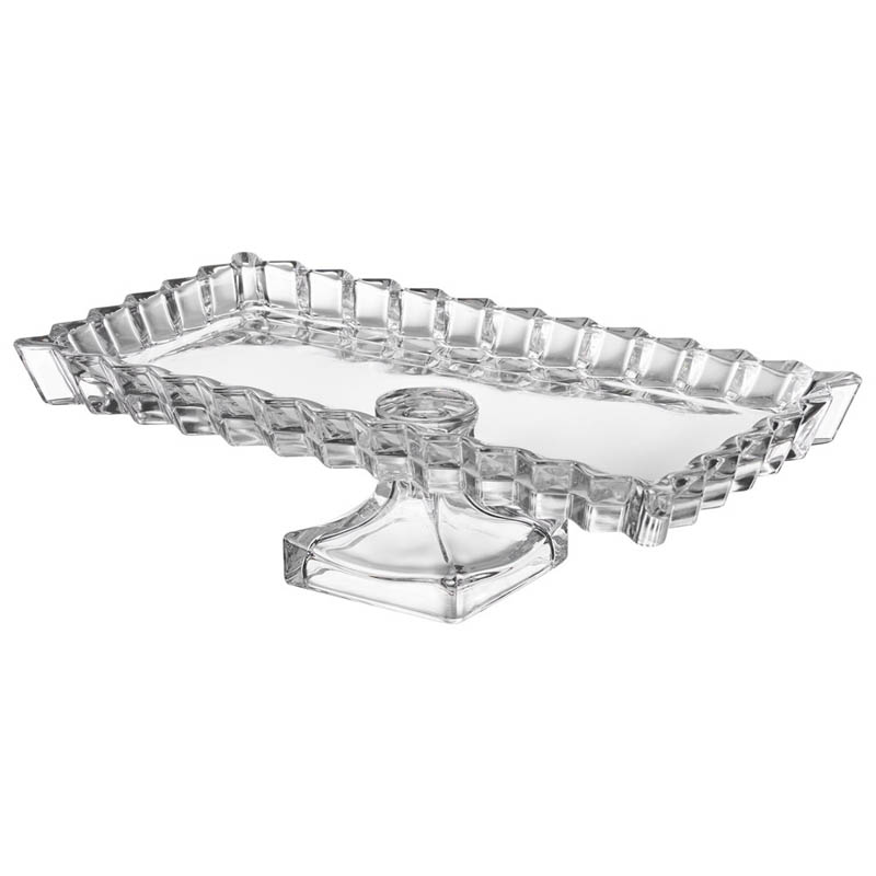 Блюдо сервировочное на ножке Lefard Crystality 28,5x15x9см