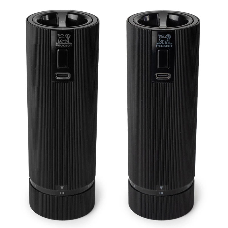 Набор мельниц для соли и перца Peugeot Night Electric 15см