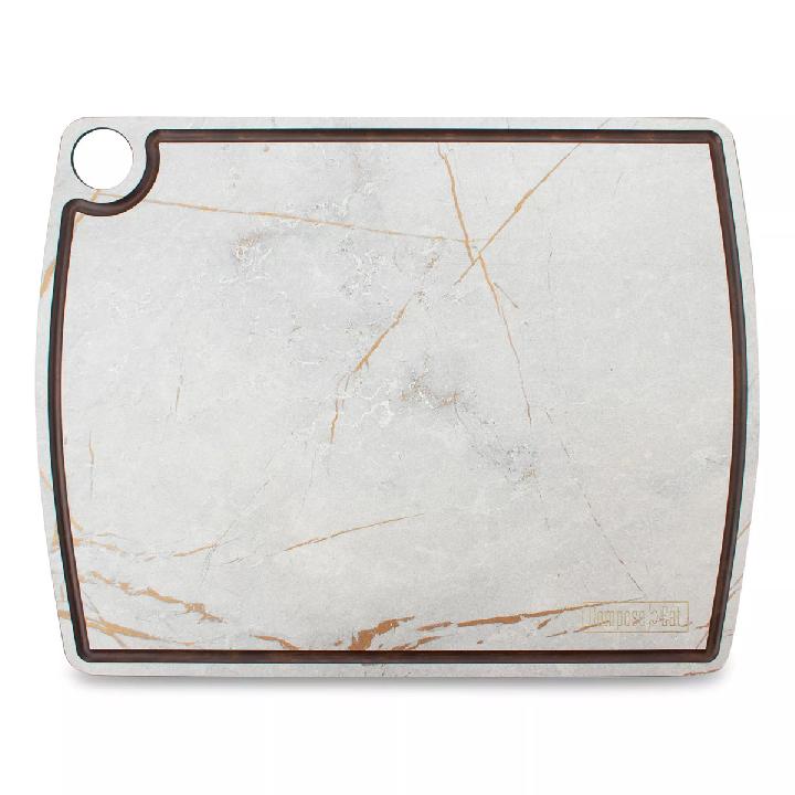 Доска разделочная c желобом ComposeEat Мраморный Грейс 36х28см