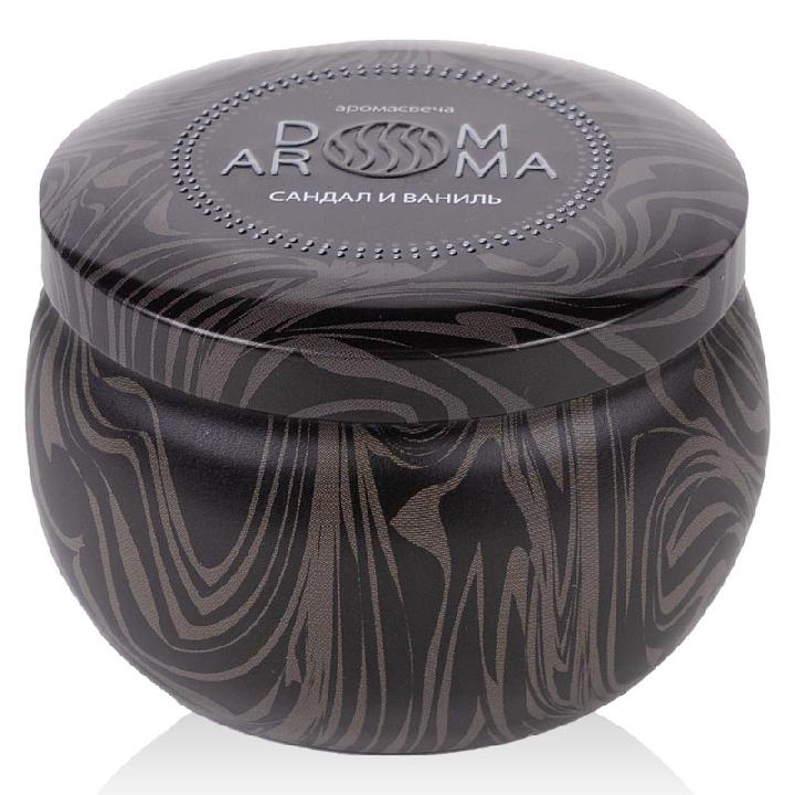 Свеча ароматическая Dom Aroma Пламя. Сандал и ваниль 125гр
