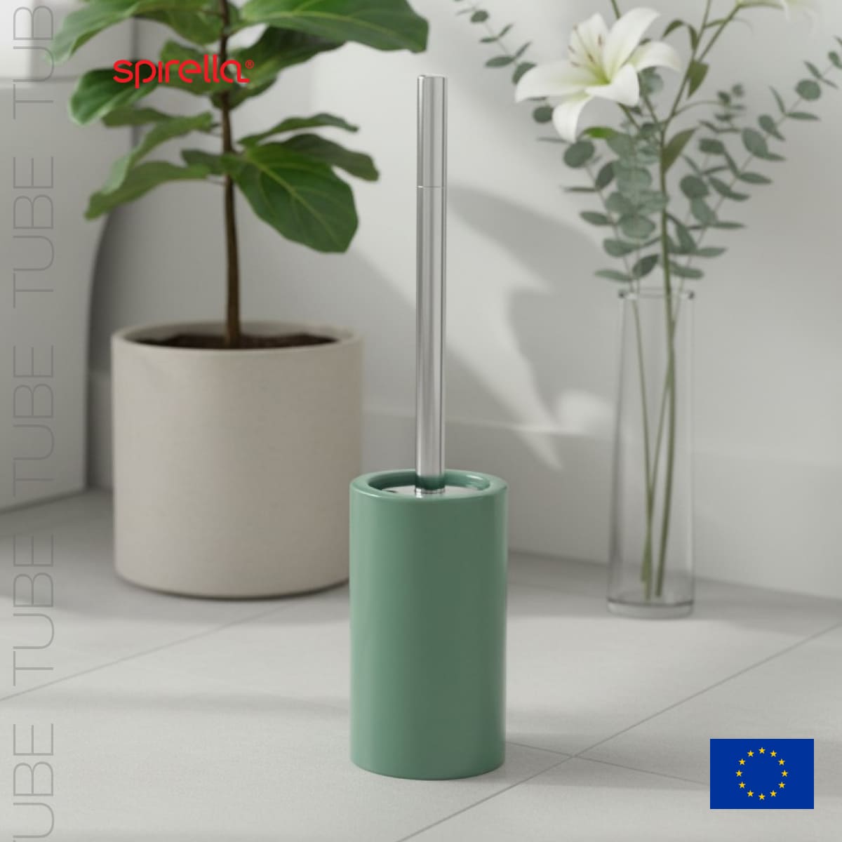Ерш для унитаза Spirella Tube Moss-Green
