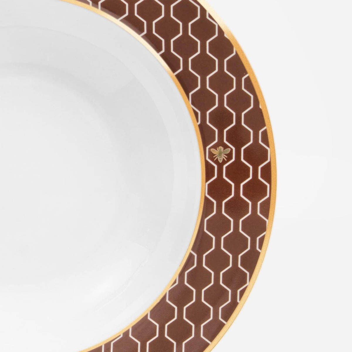 Тарелка суповая Domique To Bee or Not, цвет темно-коричневый