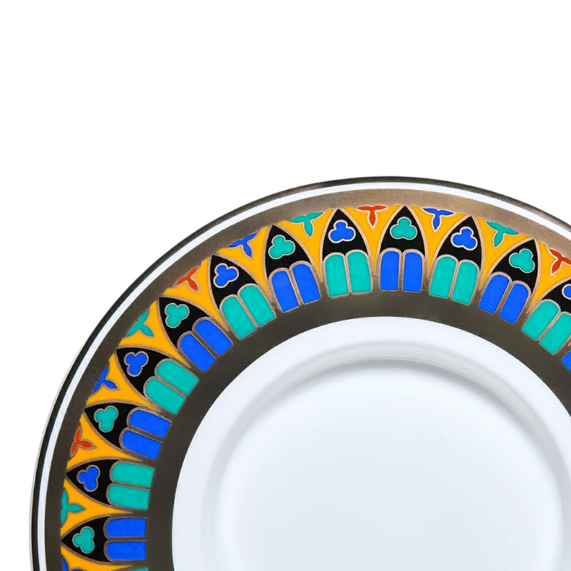 Кружка с блюдцем и крышкой Императорский фарфоровый завод Готический