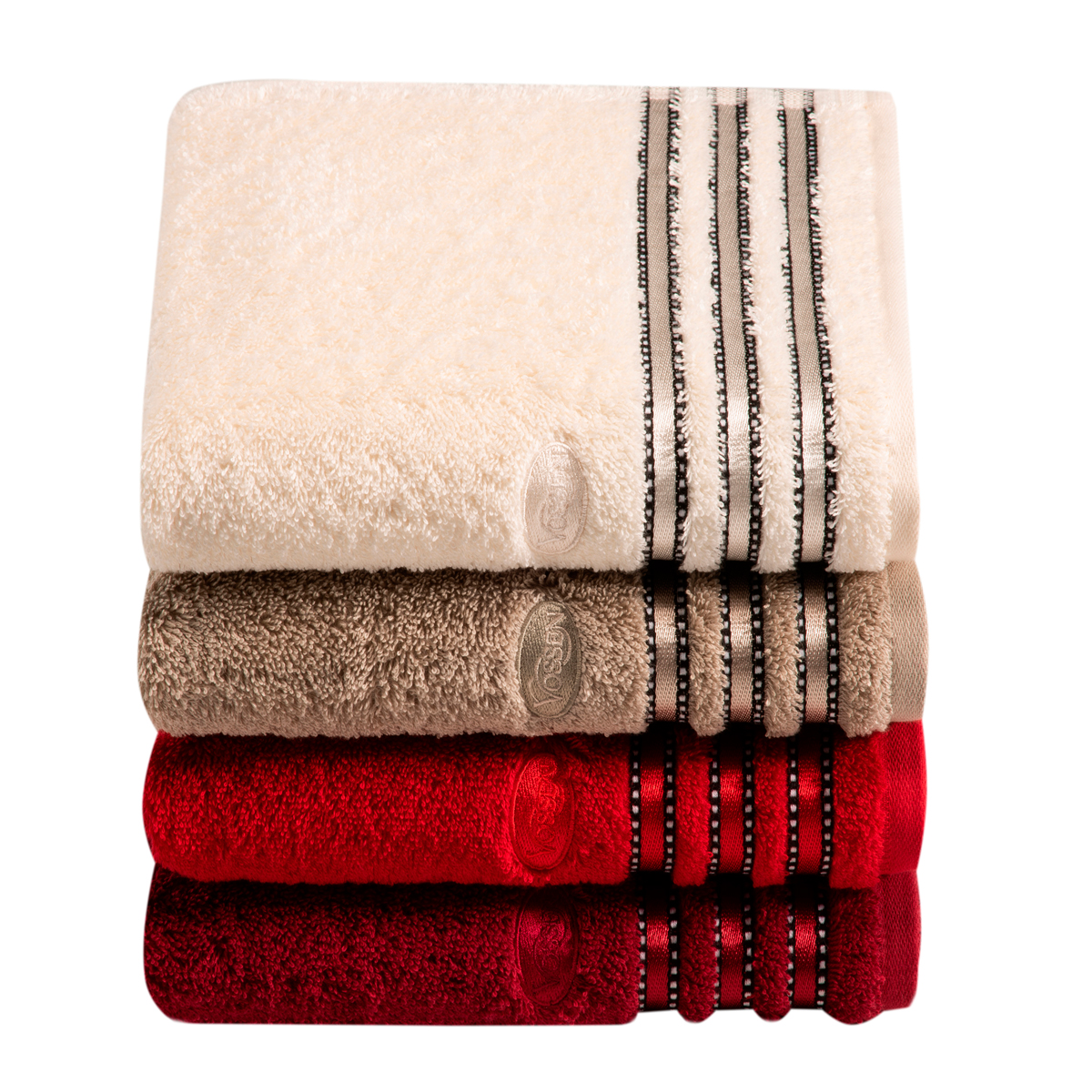 Полотенце махровое Vossen Cult de Luxe 30x30см, цвет светло-коричневый