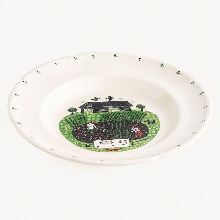 Тарелка суповая Дымов Керамика Огород Уткина Жатва