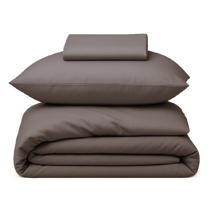 Комплект постельного белья семейный Mollen Premier, кофейный
