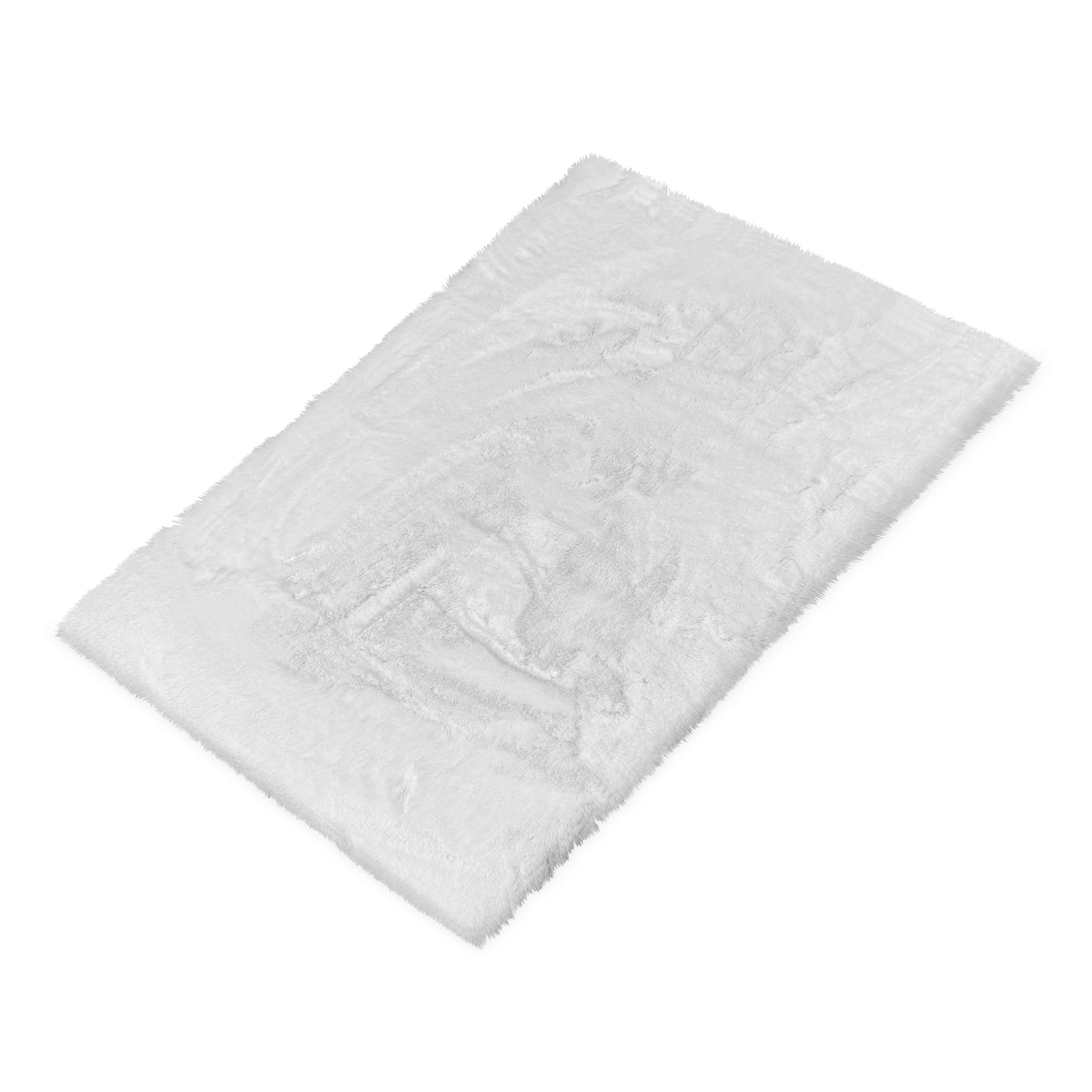 Коврик меховой шкура Shahintex 50х88см, белый кролик