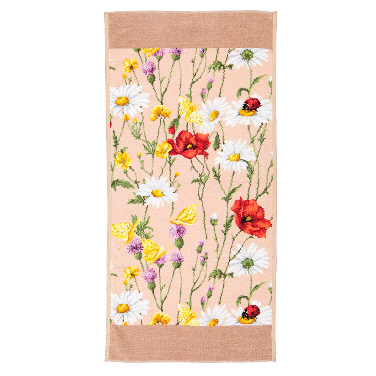 Полотенце Feiler Daisy Field Beige 75x150см, сафари