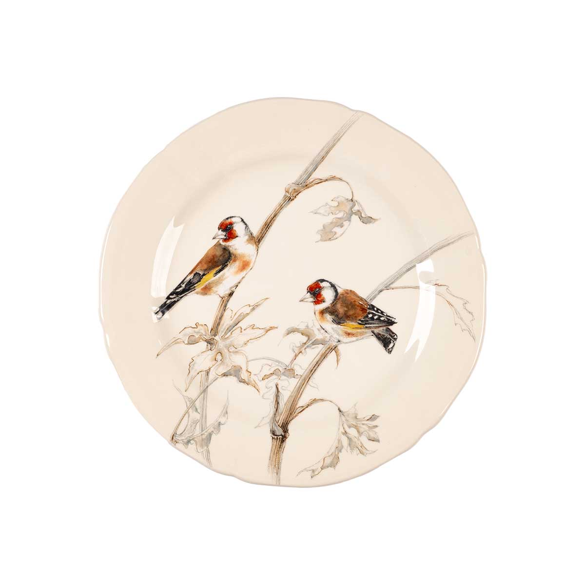 Тарелка десертная Gien Oiseaux Foret Щегол