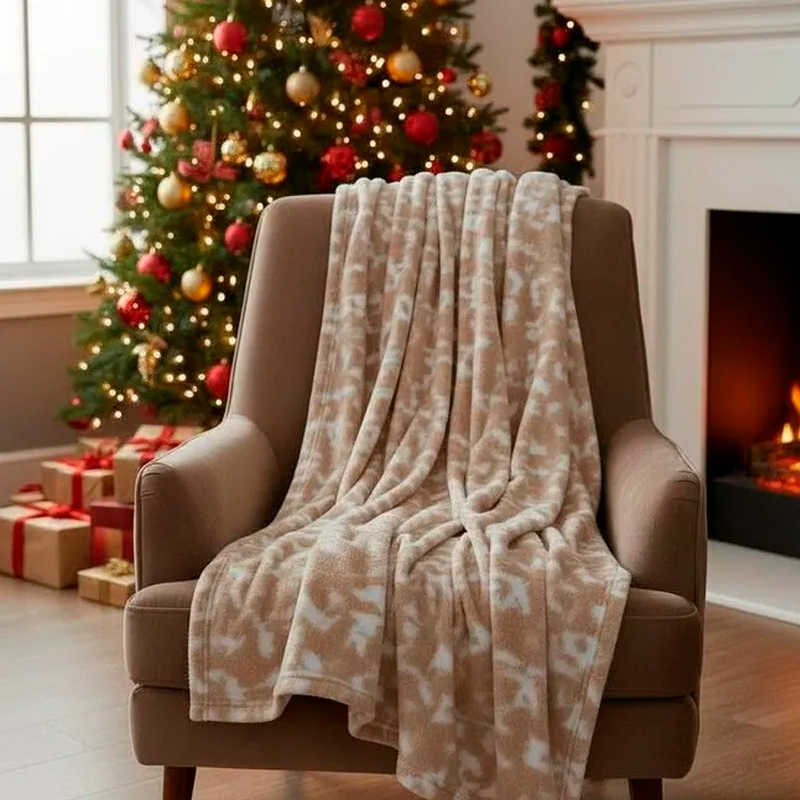 Плед 200x220см Pappel Cotton, бежевый