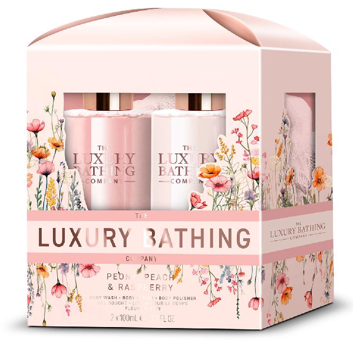 Подарочный набор The Luxury Bathing Company Идеальная пара: Пион, персик и малина 
