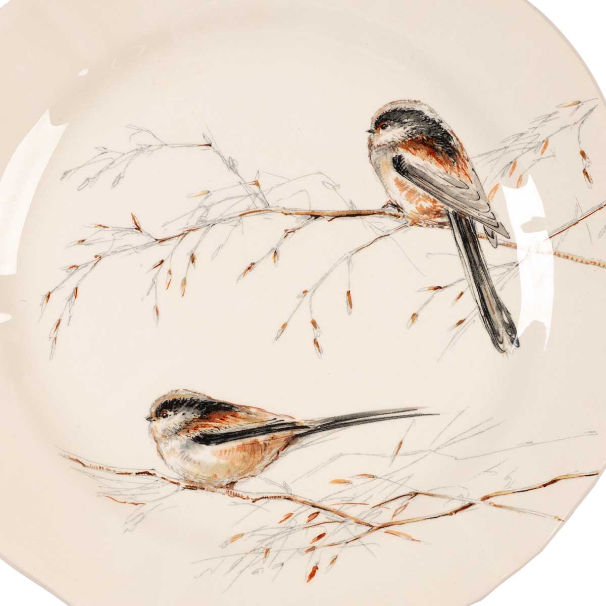 Тарелка десертная Gien Oiseaux Foret Синица