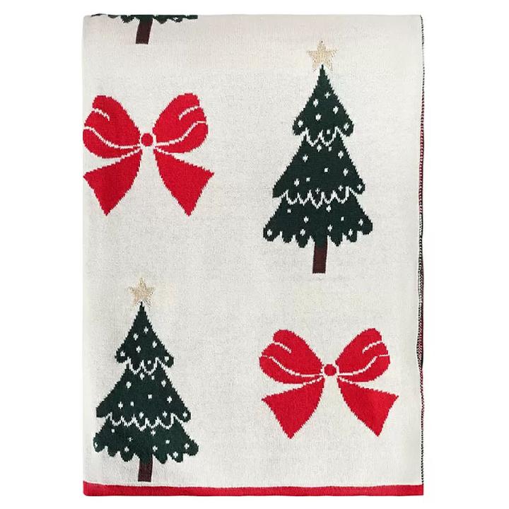 Плед Tkano New Year Essential Christmas Bows