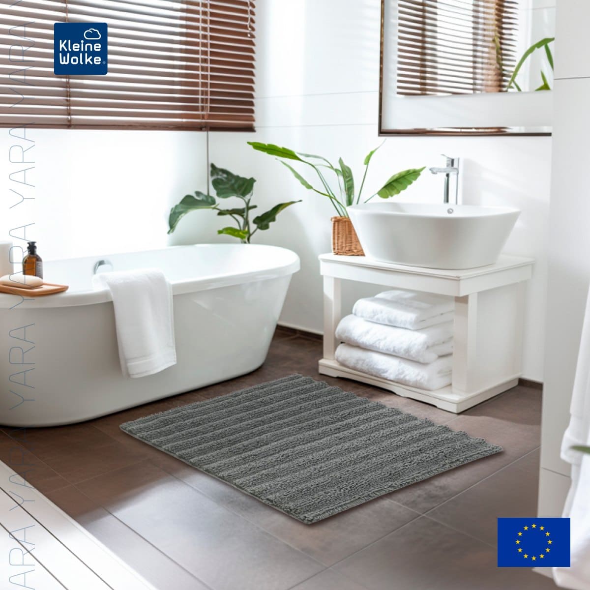 Коврик для ванной комнаты Kleine Wolke Yara Slategrey 50x60см