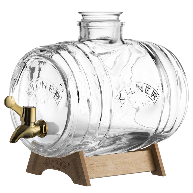 Диспенсер для напитков Kilner Barrel на подставке 3л, в подарочной упаковке
