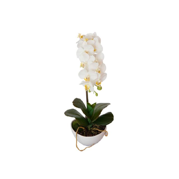 Растение искусственное Garda Decor Орхидея белая в горшке