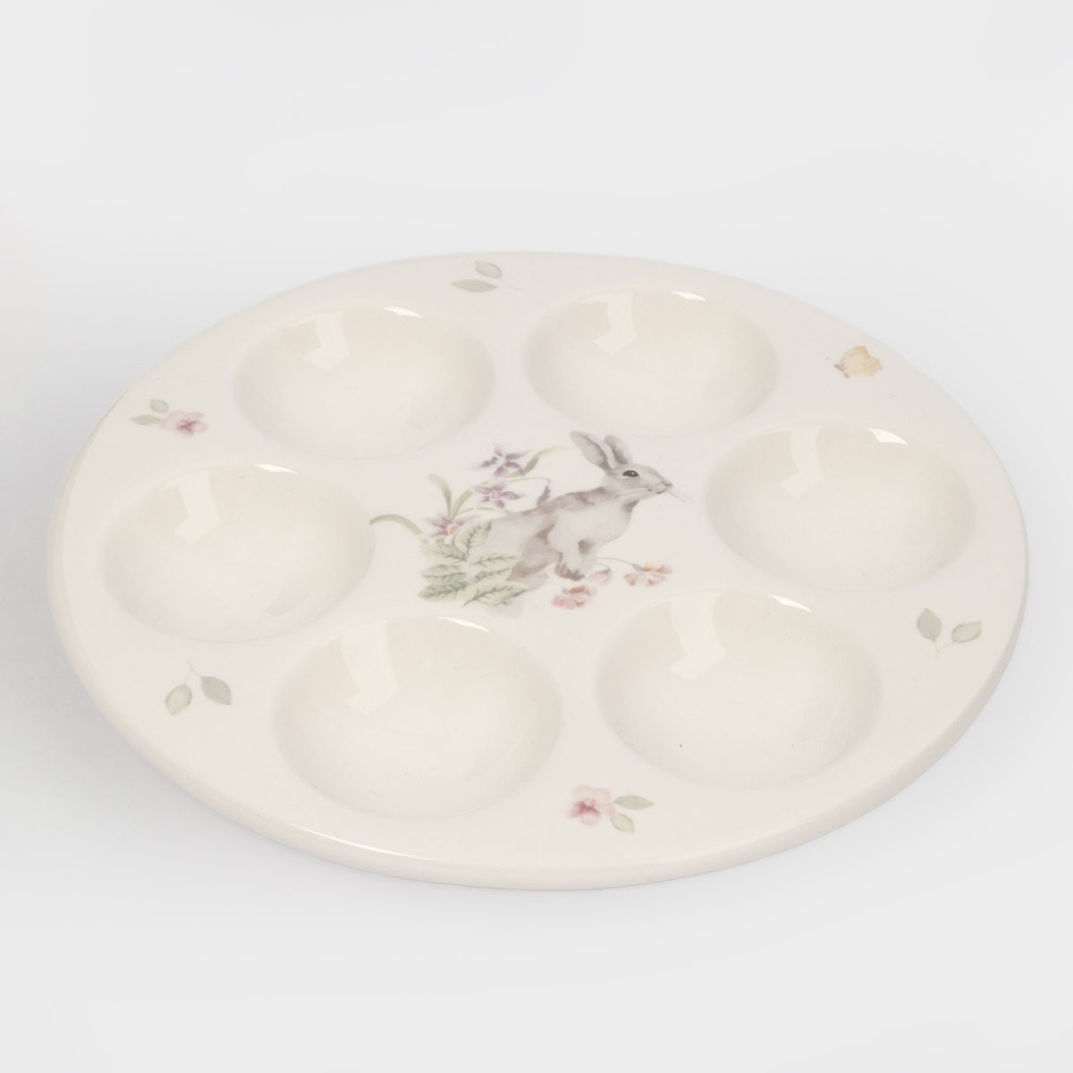 Блюдо пасхальное Anna Lafarg Пасха Натуральная Кролик с цветами