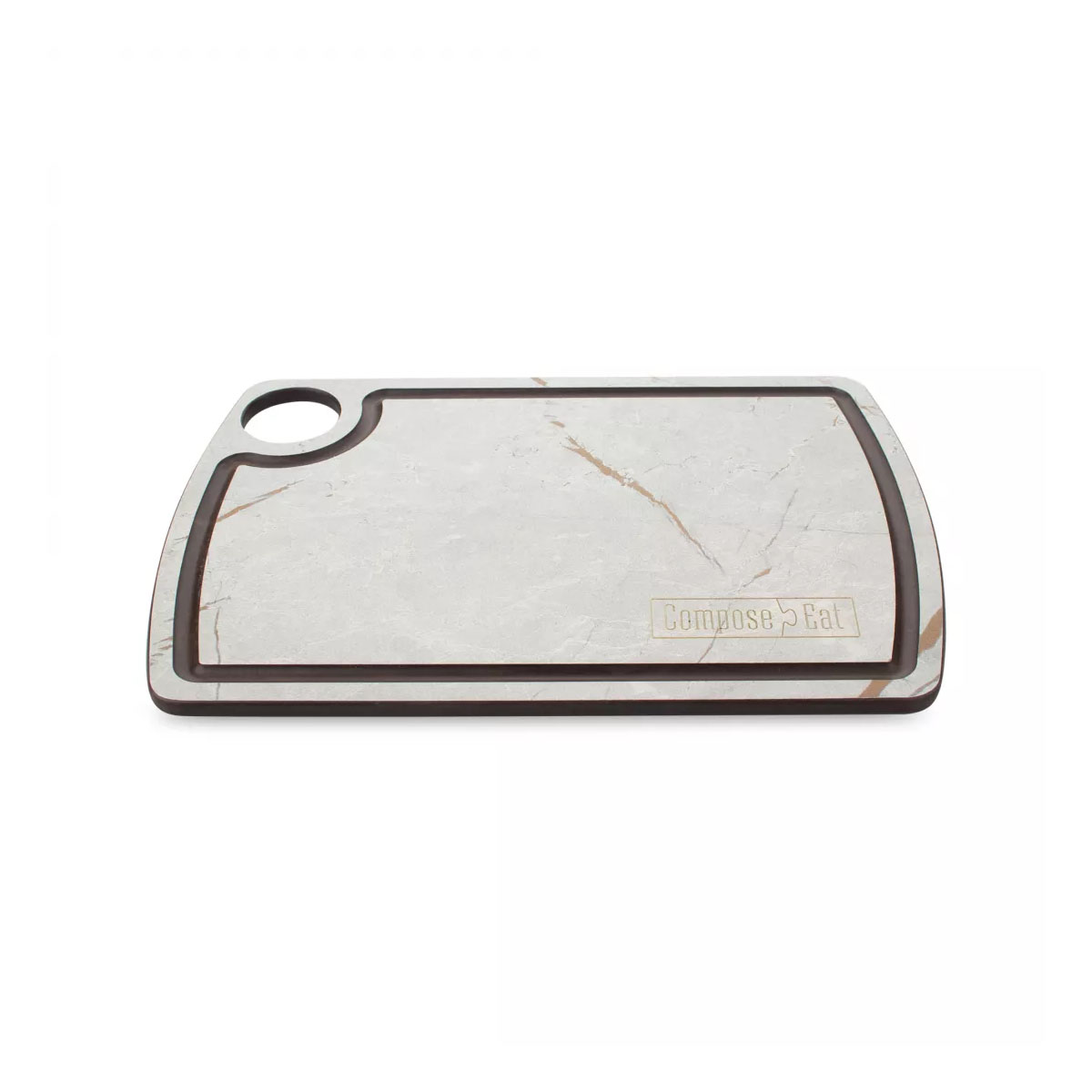 Доска разделочная c желобом ComposeEat Мраморный Грейс 22х15см