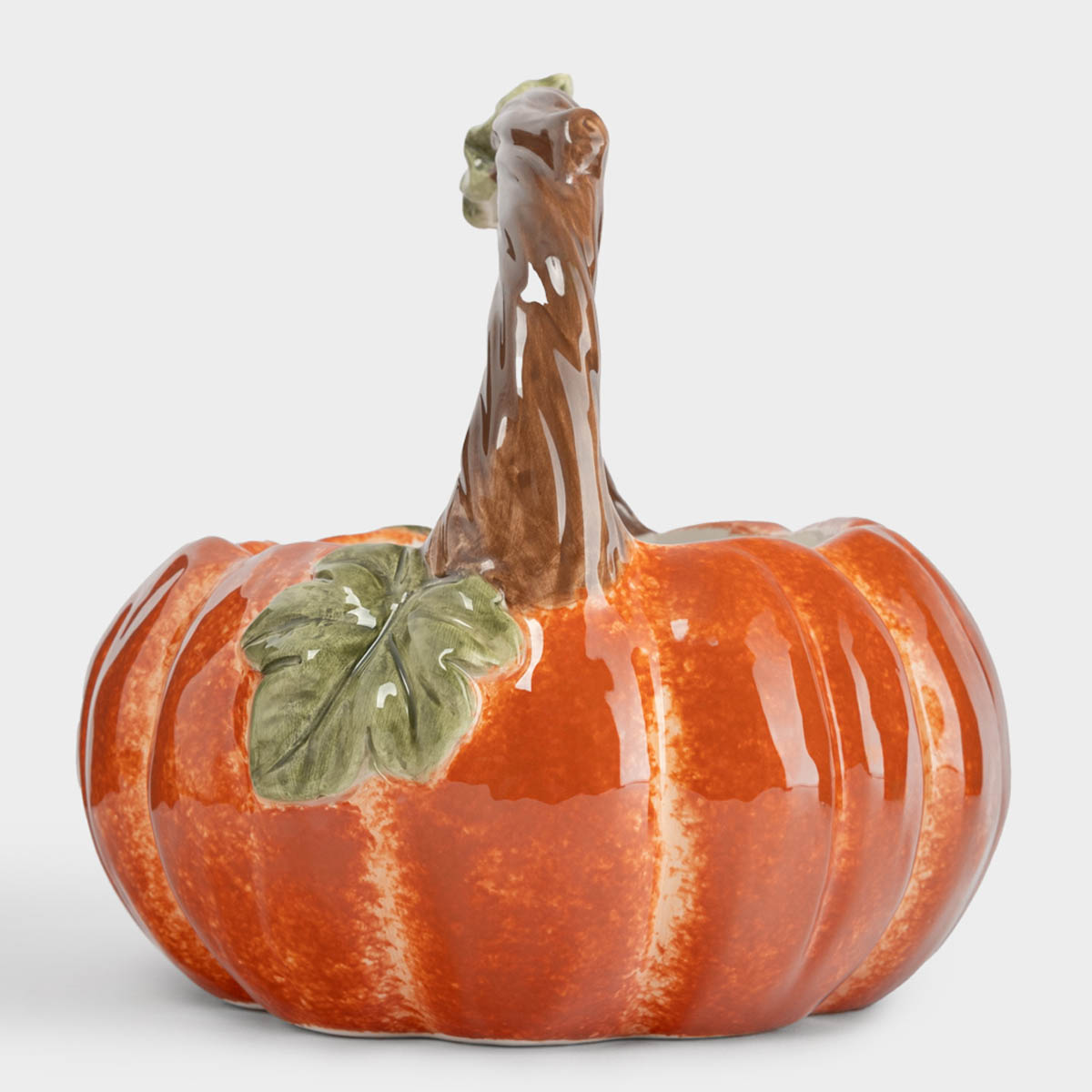 Конфетница Anna Lafarg Bright Pumpkin Тыква с листами