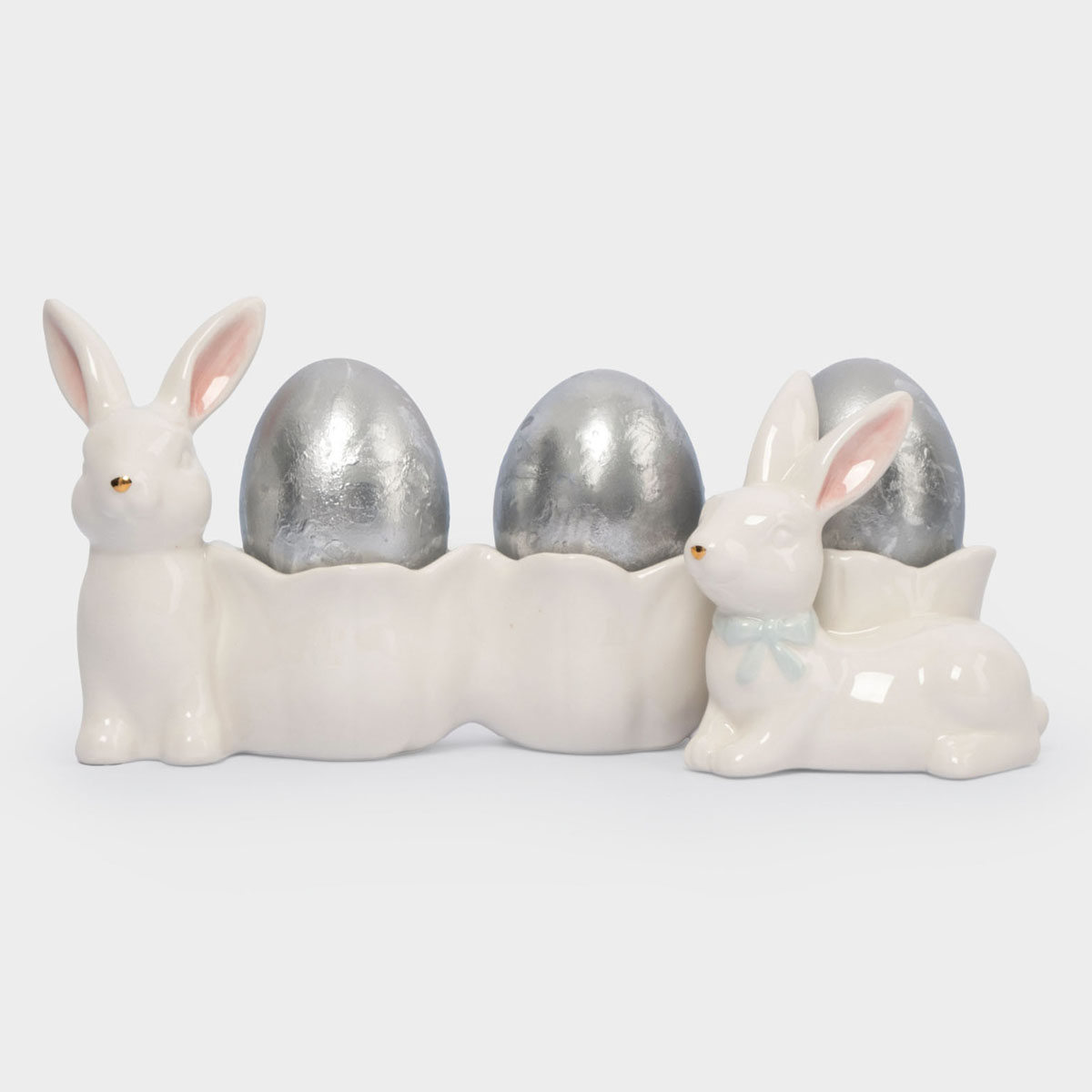 Блюдо пасхальное Anna Lafarg Пасха Золотая Кролики с цветами