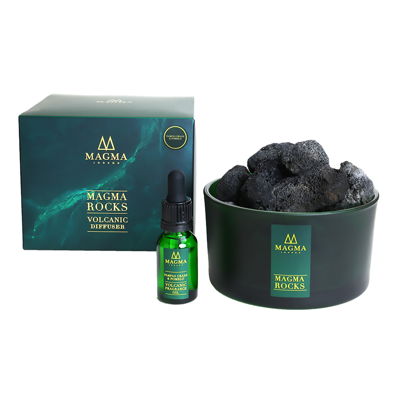 Аромадиффузор из вулканической лавы Magma London Magma Rocks Изумрудный Серенгети, 15мл