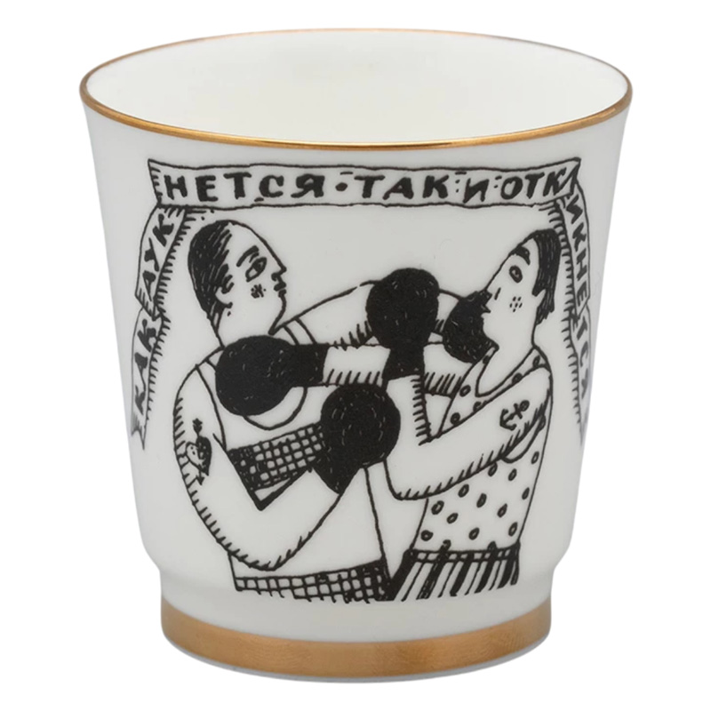 Набор стопок Императорский фарфоровый завод Пословицы русского народа 70мл, 6шт