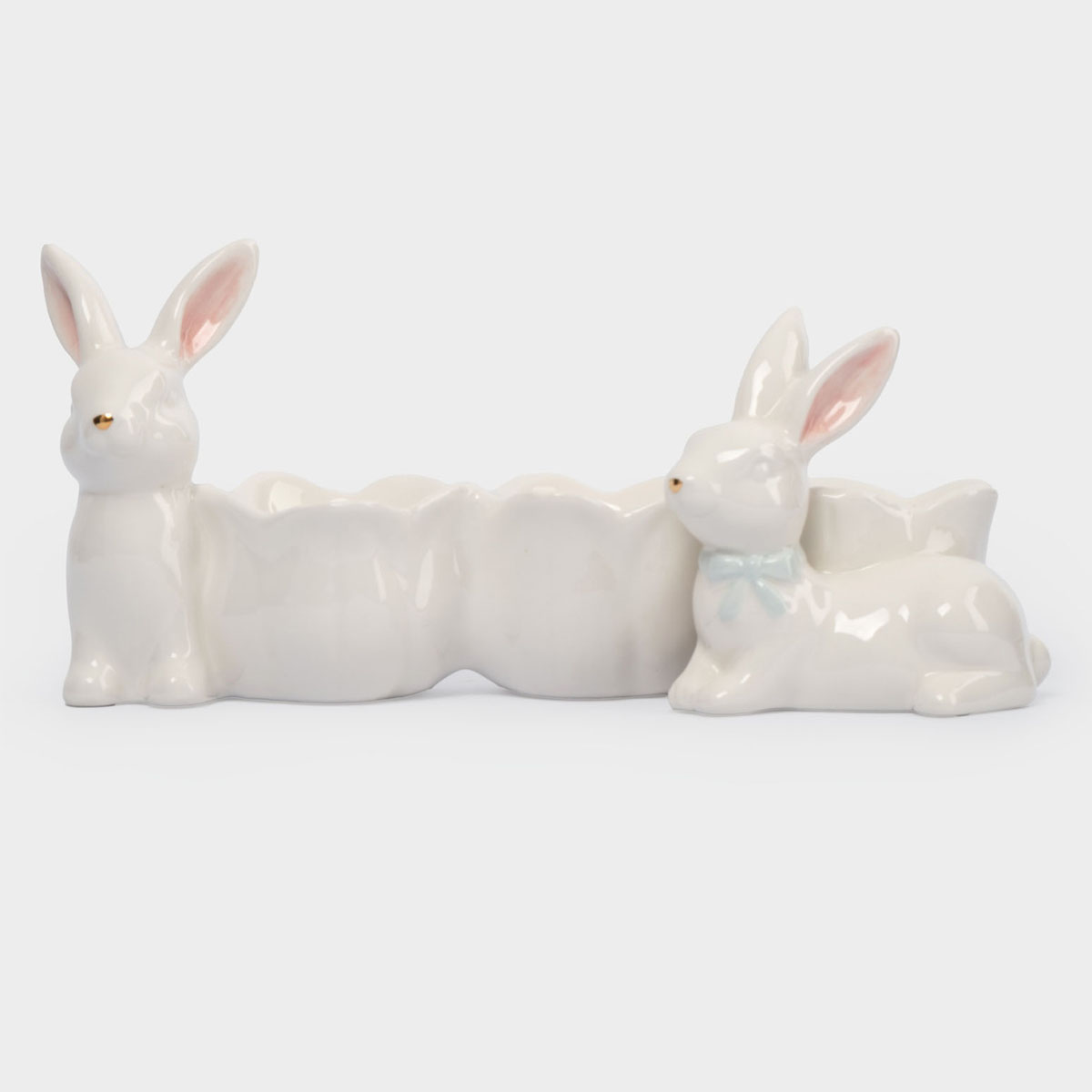 Блюдо пасхальное Anna Lafarg Пасха Золотая Кролики с цветами