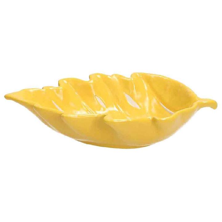 Блюдо сервировочное Tognana Relief Foglie, цвет желтый