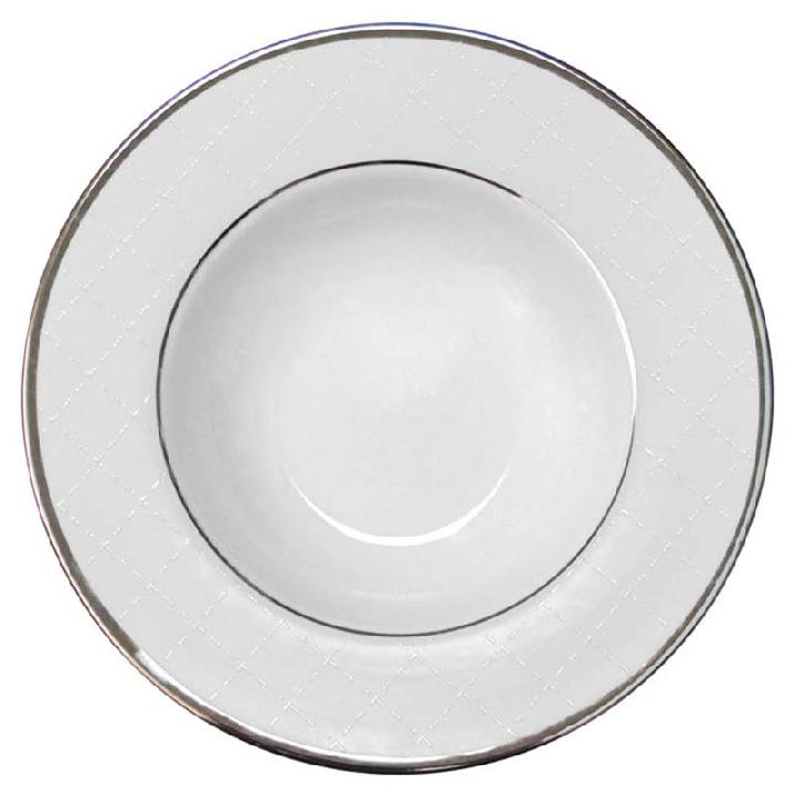 Тарелка для супа Porcel Etherial white PETALA 22см