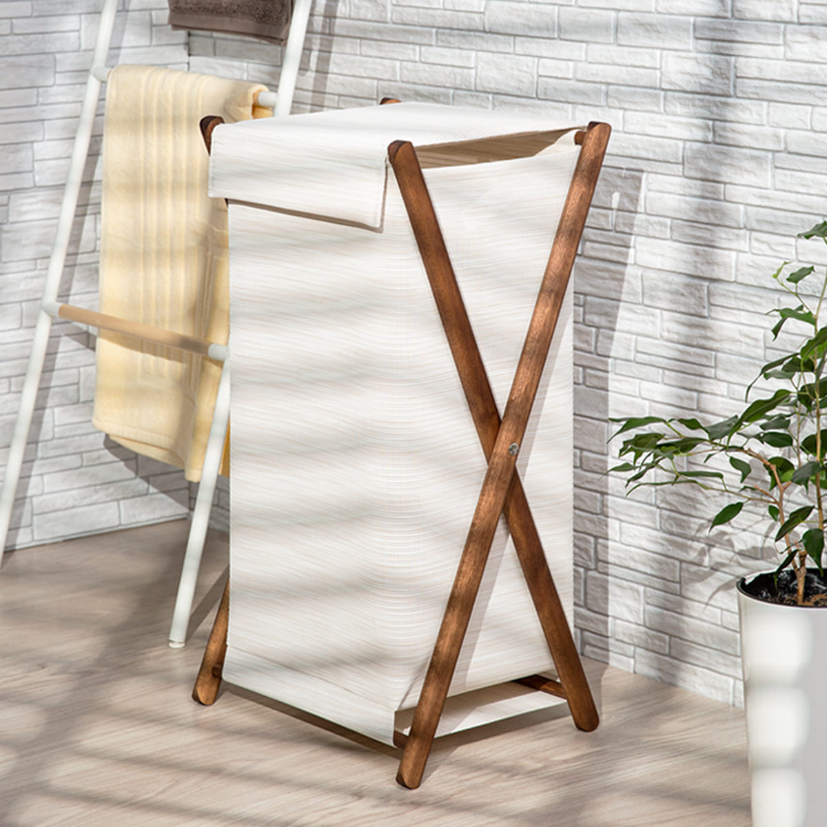Корзина для белья Casy Home Лен 30x25x60см 45л