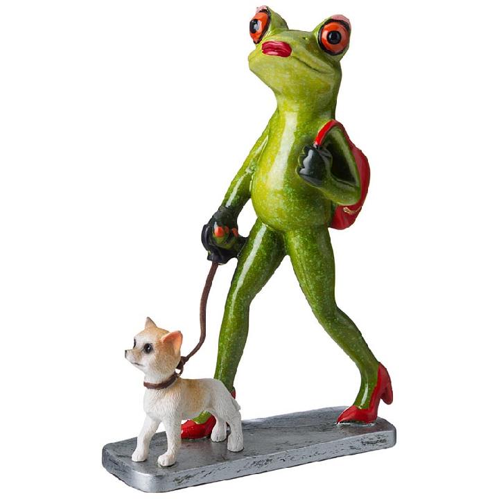 Фигурка декоративная Lefard Фрогги Дама с собачкой