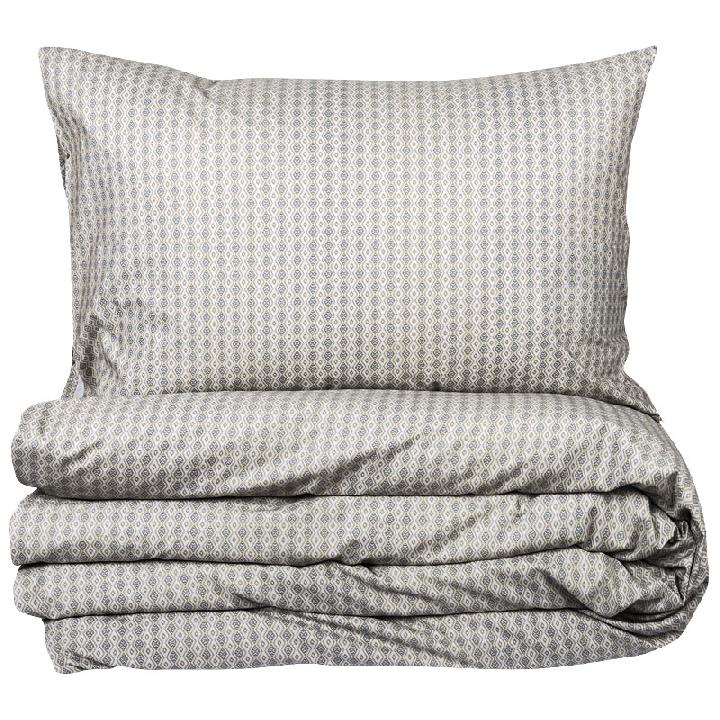 Комплект постельного белья 1,5-спальный Lameirinho Percale, серый с бежевым