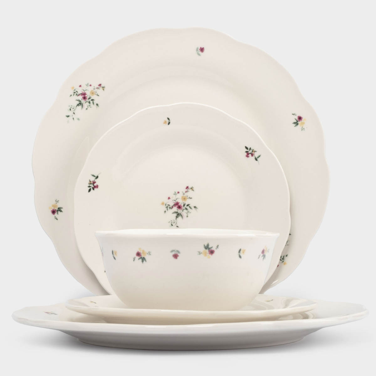 Сервиз обеденный Anna Lafarg Сиреневое Утро 18 предметов на 6 персон