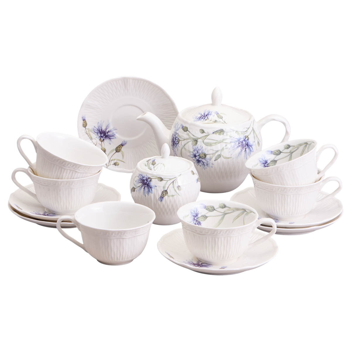 Чайный сервиз Lefard Васильки 19 предметов на 6 персон