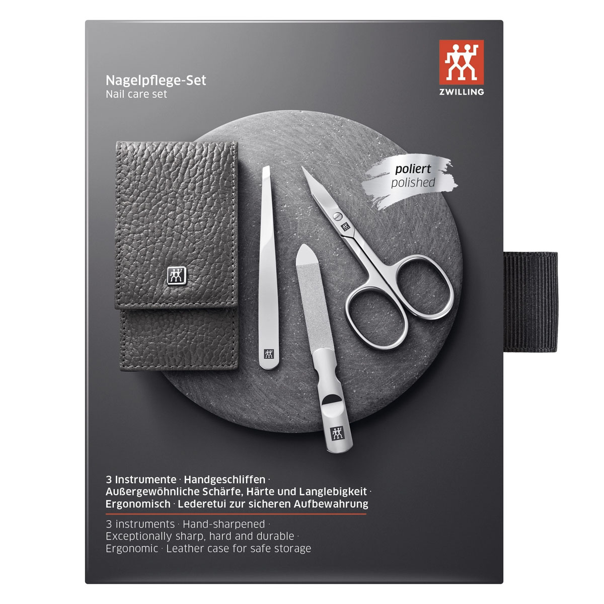 Набор маникюрный Zwilling Inox 3 предмета, серый