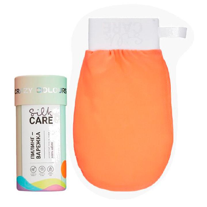 Варежка для пилинга шелковая Silk Care Crazy Colours