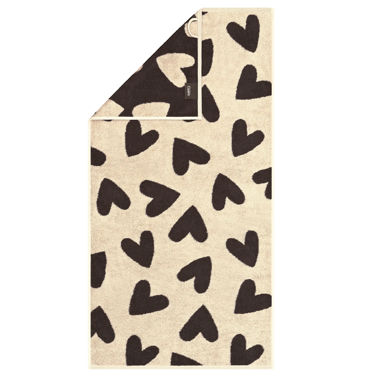 Полотенце Cawo Heart Beats 30x50см, цвет темно-серый