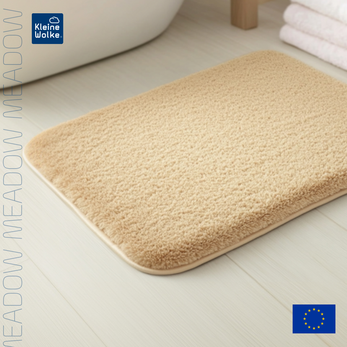 Коврик для ванной комнаты Kleine Wolke Meadow 60x90см, бежевый