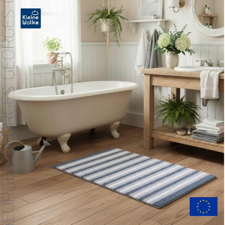 Коврик для ванной комнаты Kleine Wolke George 70x120см, голубой